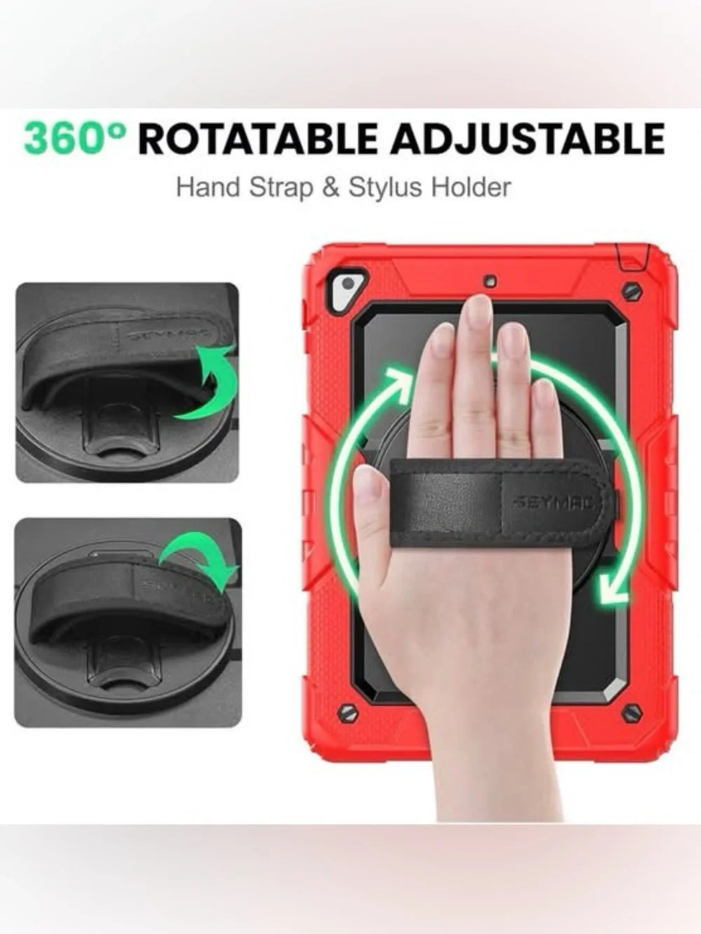 SEYMAC Case for iPad 6th/5th Generation 9.7 Inch Full-Body Shockproof Heavy Duty